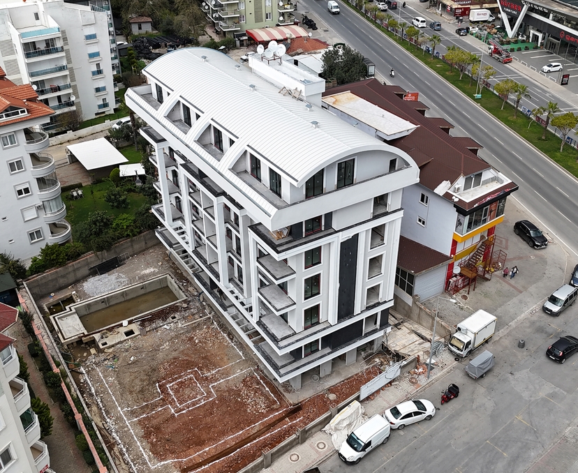 Luxuriöses 1+1 Apartment mit Burg- und Bergblick, Alanya Oba