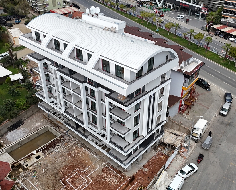 Luxuriöses 1+1 Apartment mit Burg- und Bergblick, Alanya Oba