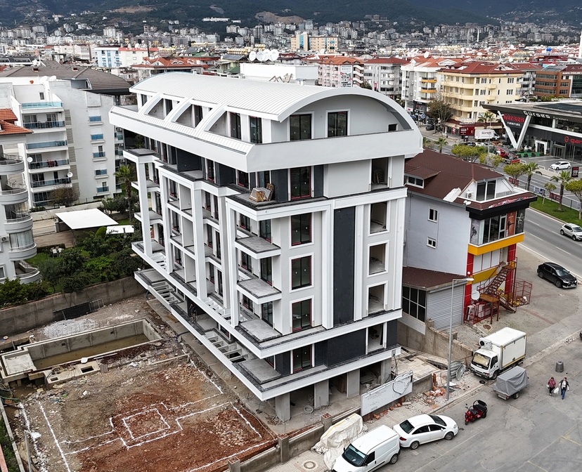 Luxuriöses 1+1 Apartment mit Burg- und Bergblick, Alanya Oba