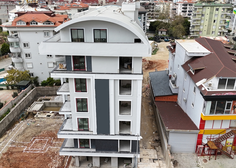Luxuriöses 1+1 Apartment mit Burg- und Bergblick, Alanya Oba