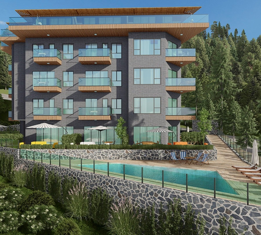 Luksus 2+1 Lejlighed med Hav-, Borg- og Bjergudsigt i Hasbahce, Alanya
