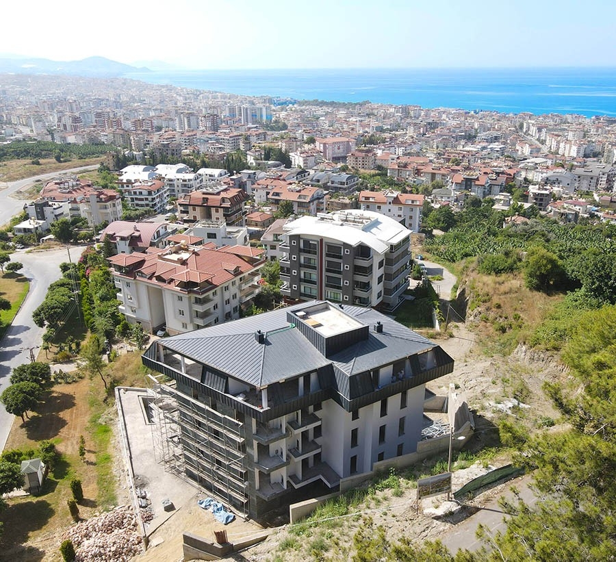 Luksus 2+1 Lejlighed med Hav-, Borg- og Bjergudsigt i Hasbahce, Alanya