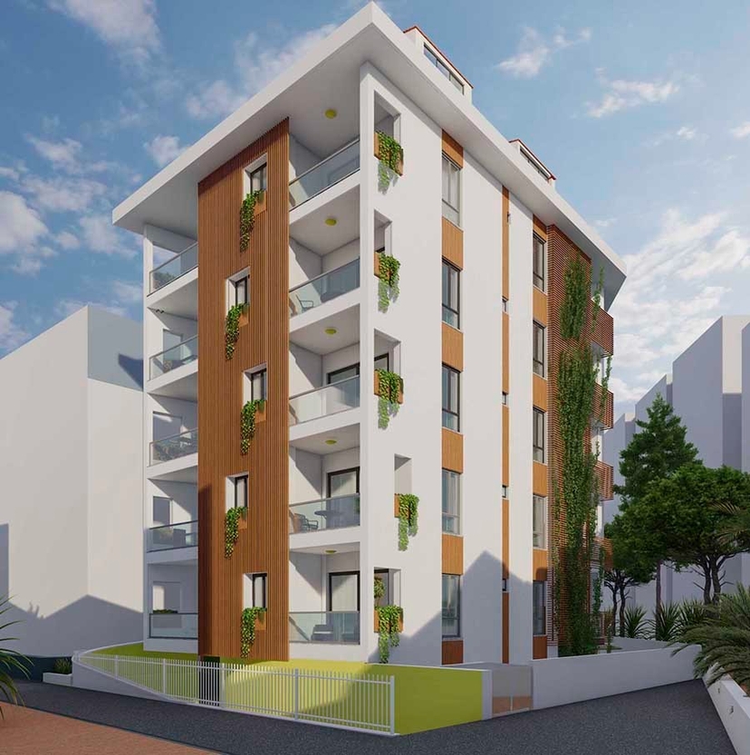 Luxuriöses 2+1 Apartment mit Meerblick, Burg- und Bergblick im Zentrum von Alanya