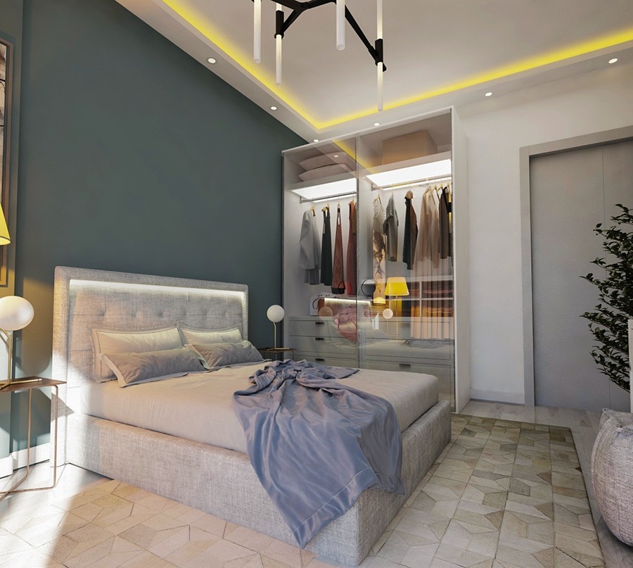 Luxuriöses 2+1 Apartment mit Meerblick, Burg- und Bergblick im Zentrum von Alanya