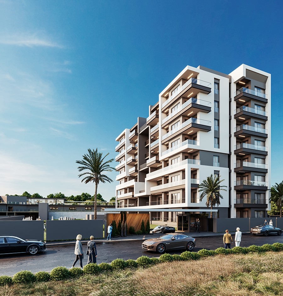 Luksus 1+1 Lejlighed med Bjergudsigt i Antalya Centrum