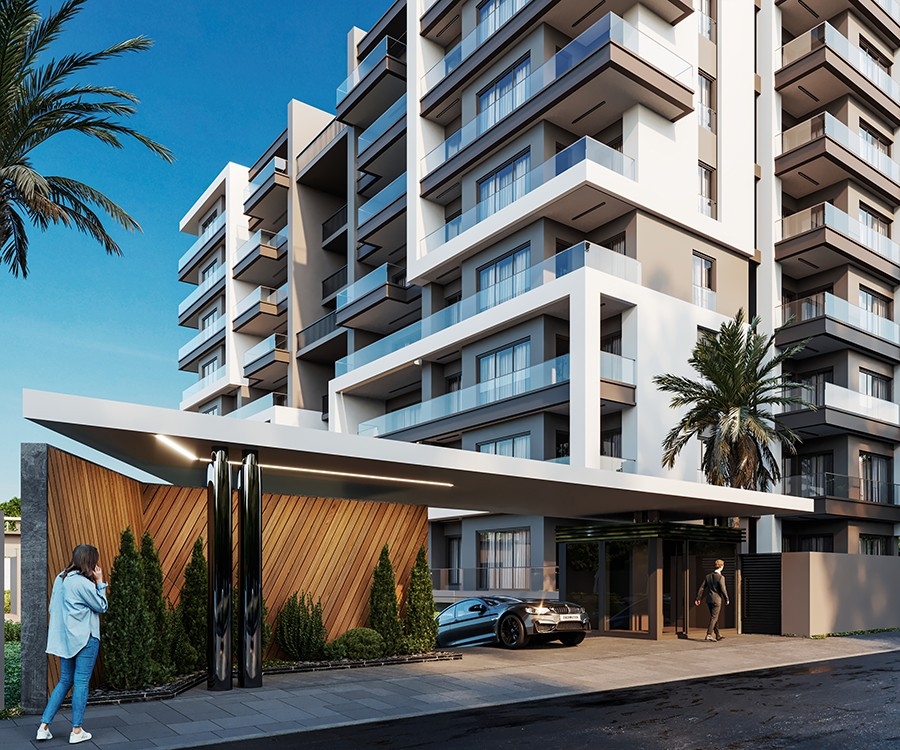 Luksus 1+1 Lejlighed med Bjergudsigt i Antalya Centrum