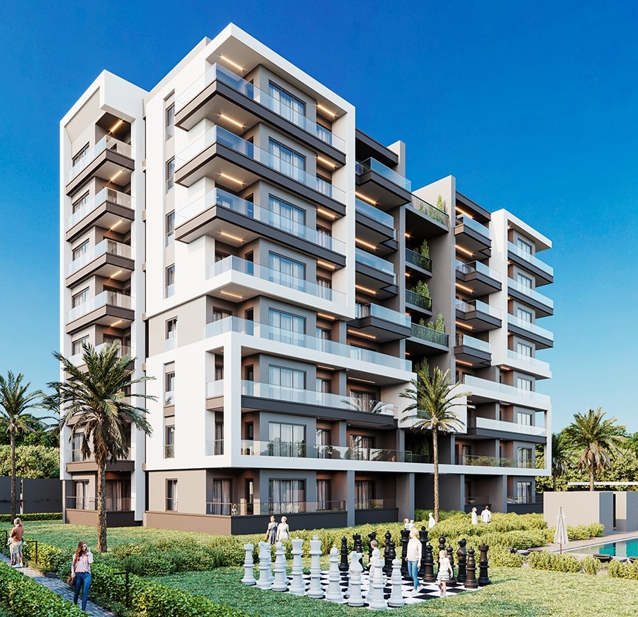 Luksus 1+1 Lejlighed med Bjergudsigt i Antalya Centrum