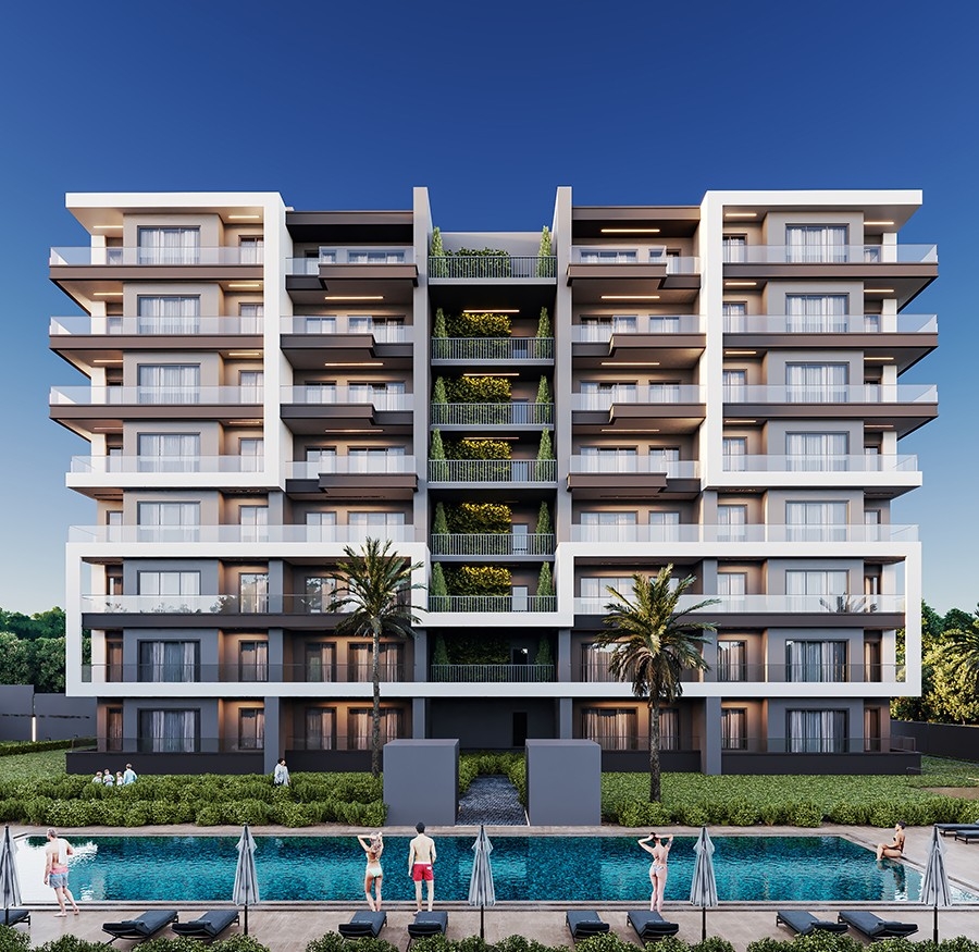 Luksus 1+1 Lejlighed med Bjergudsigt i Antalya Centrum