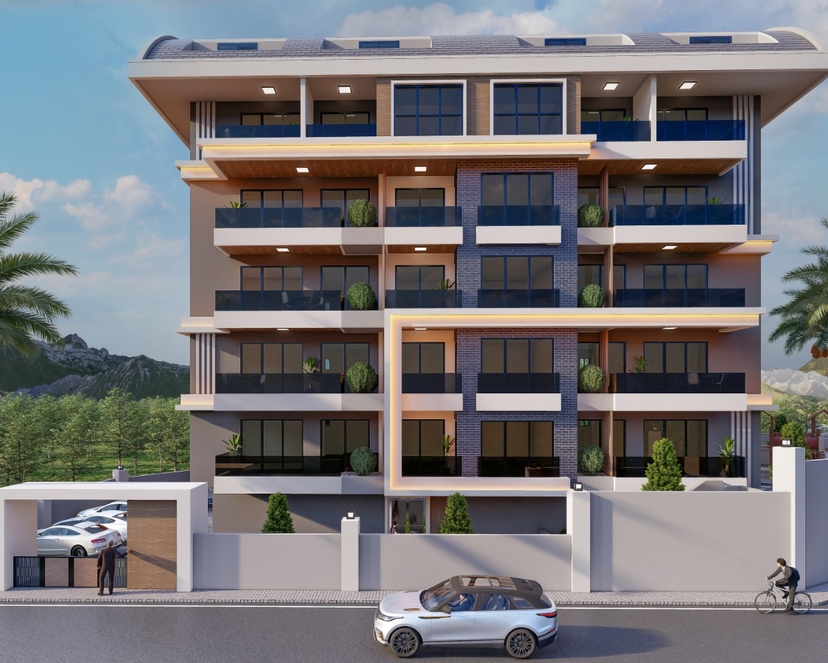 Luxuriöse 2+1 Wohnung mit Burg- und Bergblick, Ciplakli