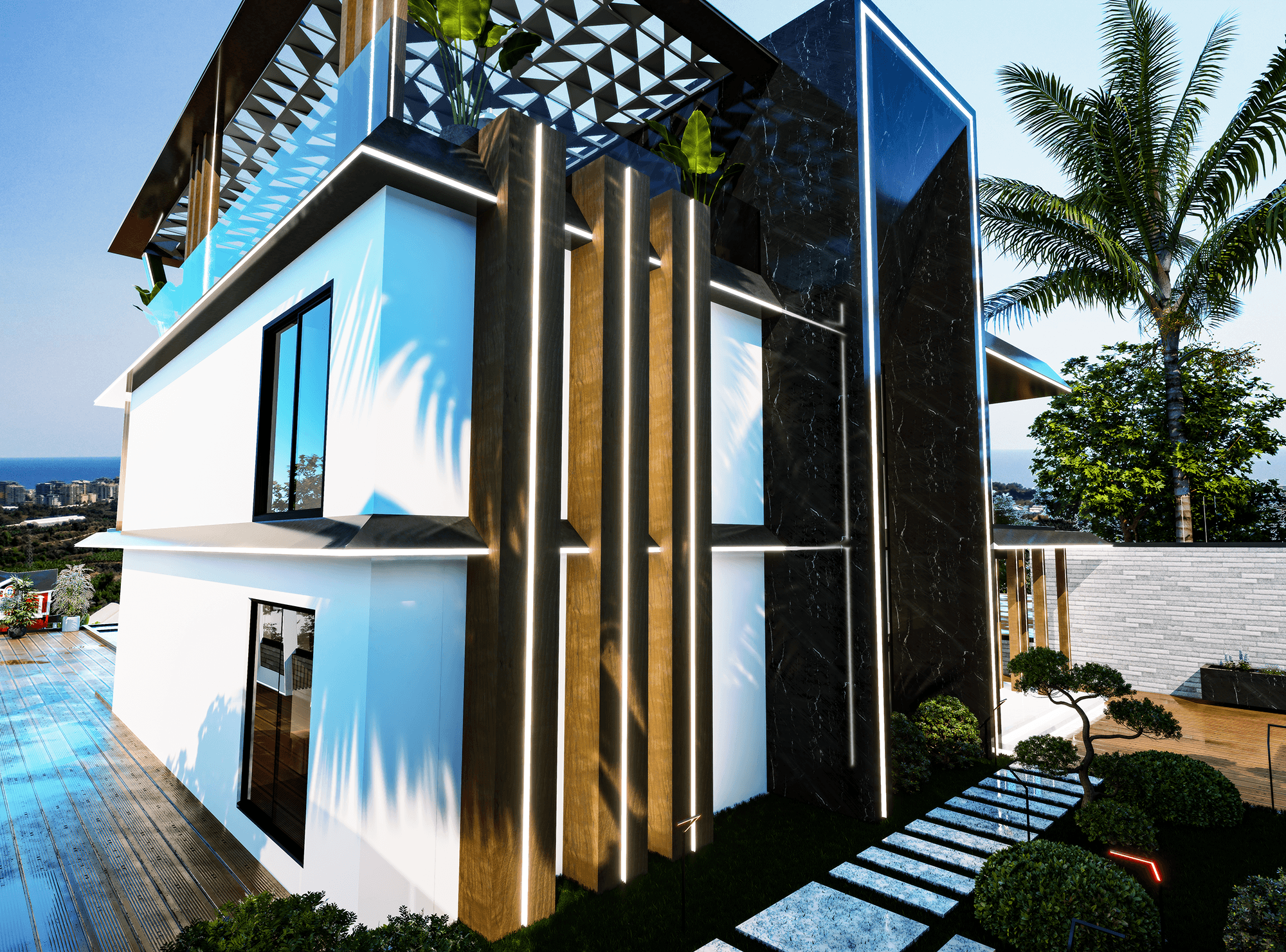 Luxurious 5+1 Villa with Stunning Views in Alanya - Kestel