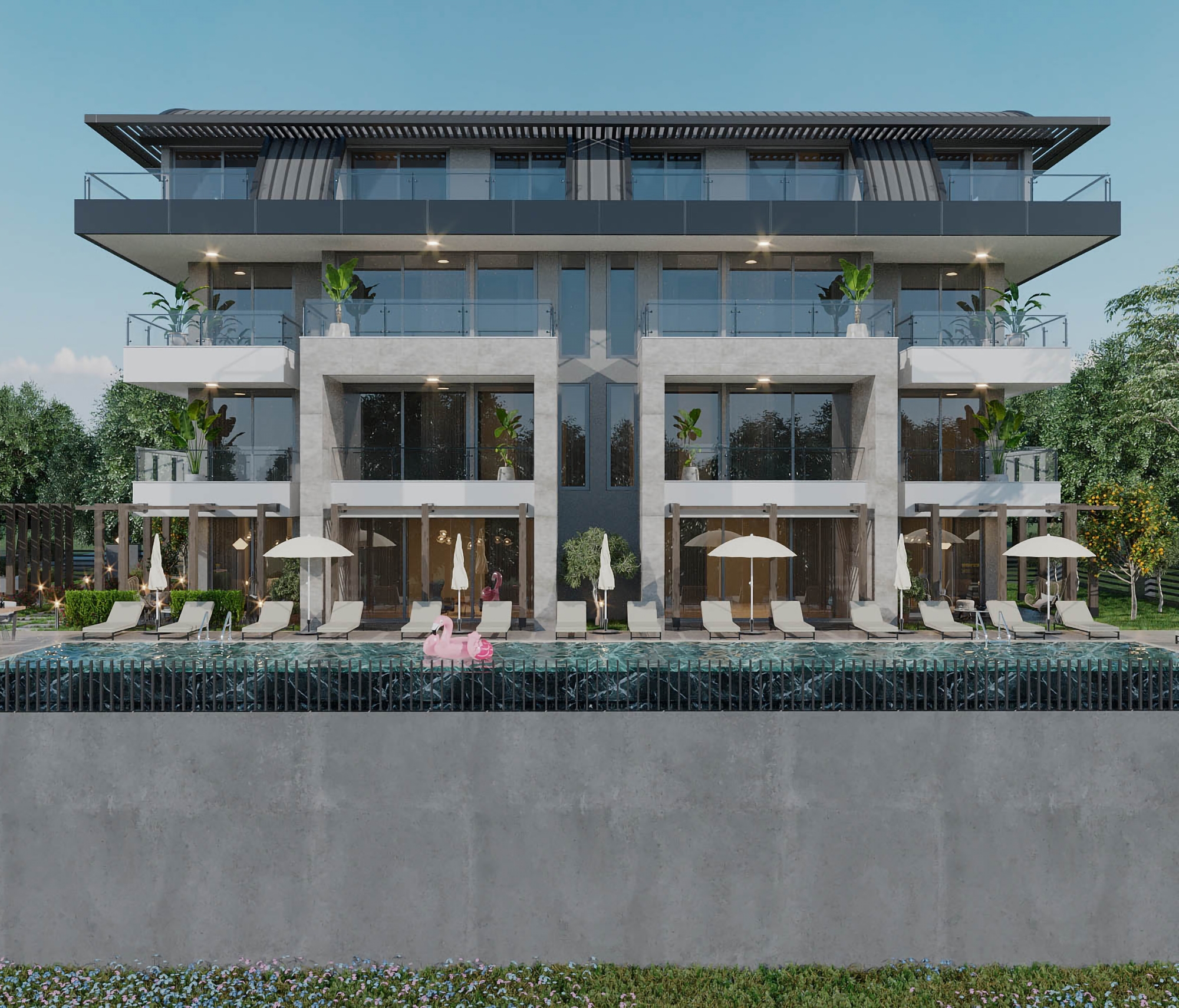 Luxury 2+1 Apartment with Sea and Castle Views, Alanya - Hasbahce