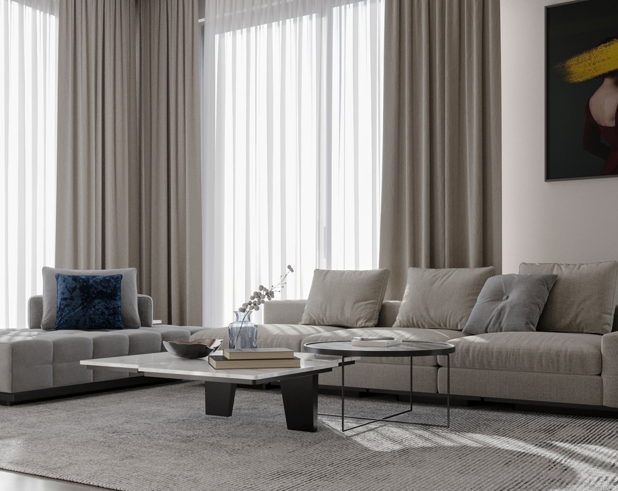 Luxury 2+1 Apartment with Sea and Castle Views, Alanya - Hasbahce