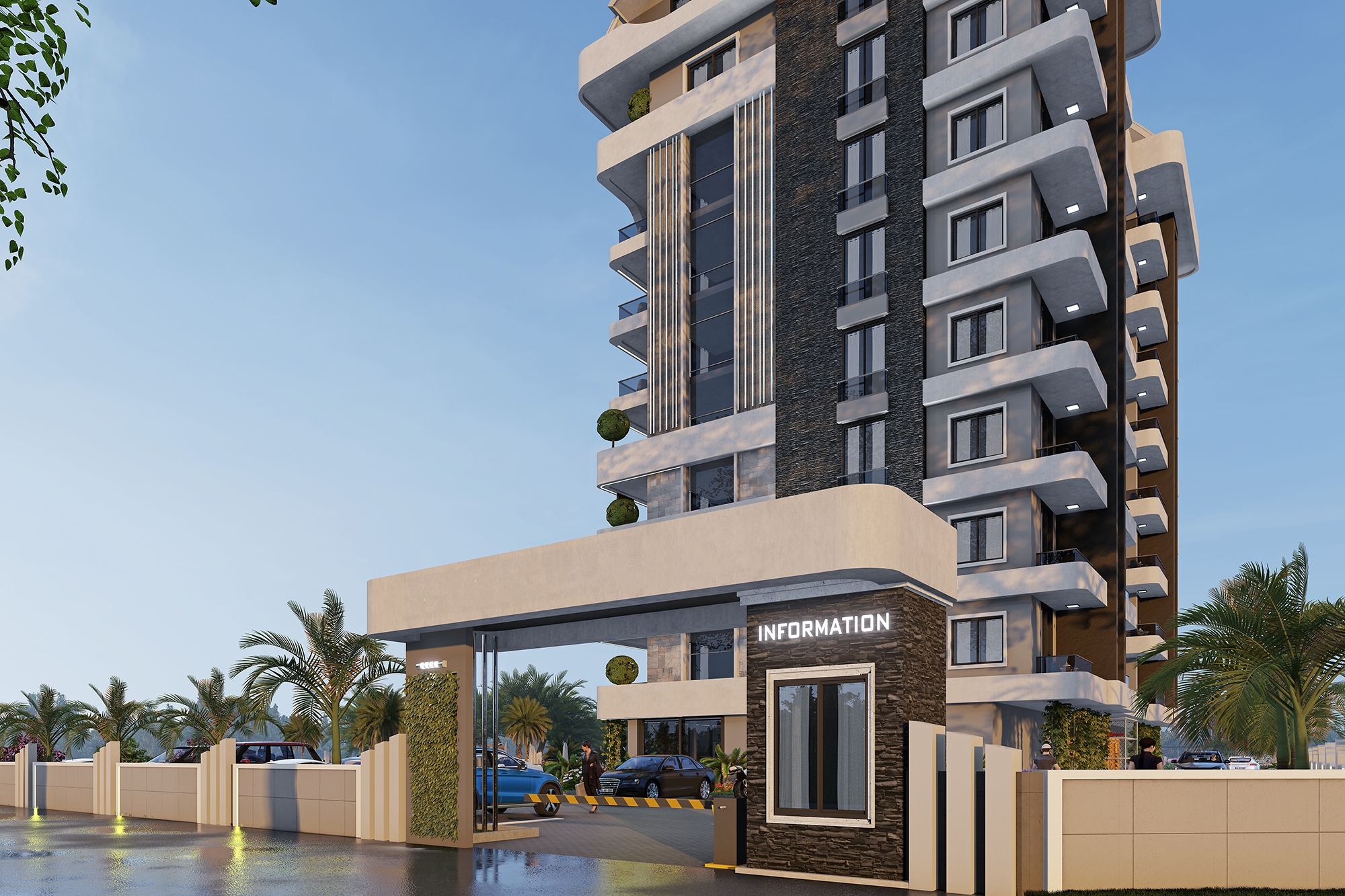 Luxuriöses 1+1 Apartment mit Burg- und Bergblick, Alanya