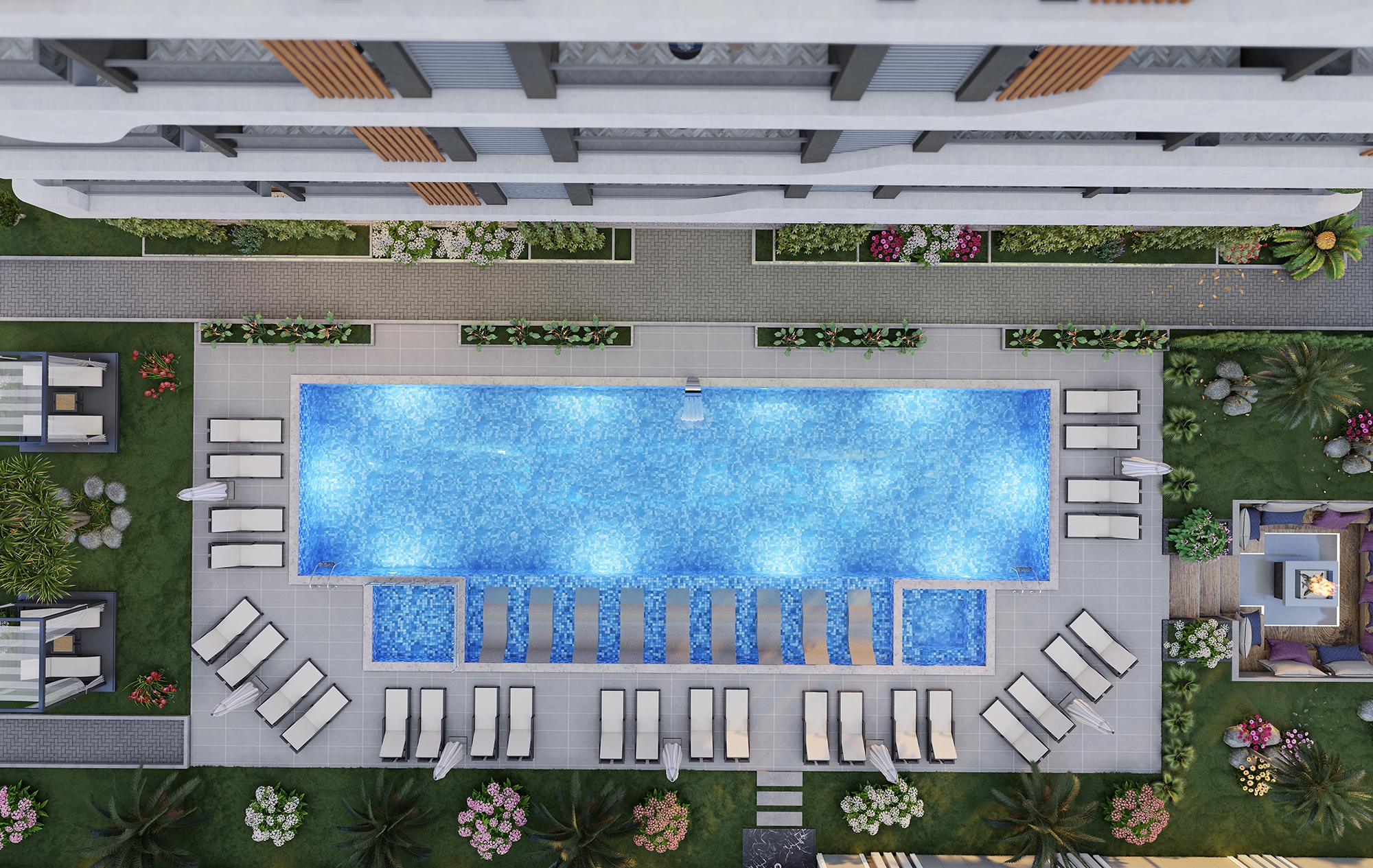 Luxuriöses 1+1 Apartment mit Burg- und Bergblick, Alanya