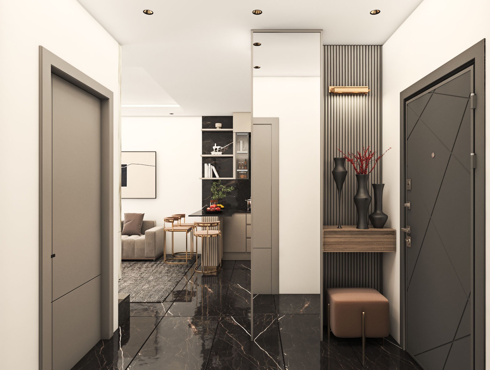 Luxuriöses 1+1 Apartment mit Burg- und Bergblick, Alanya