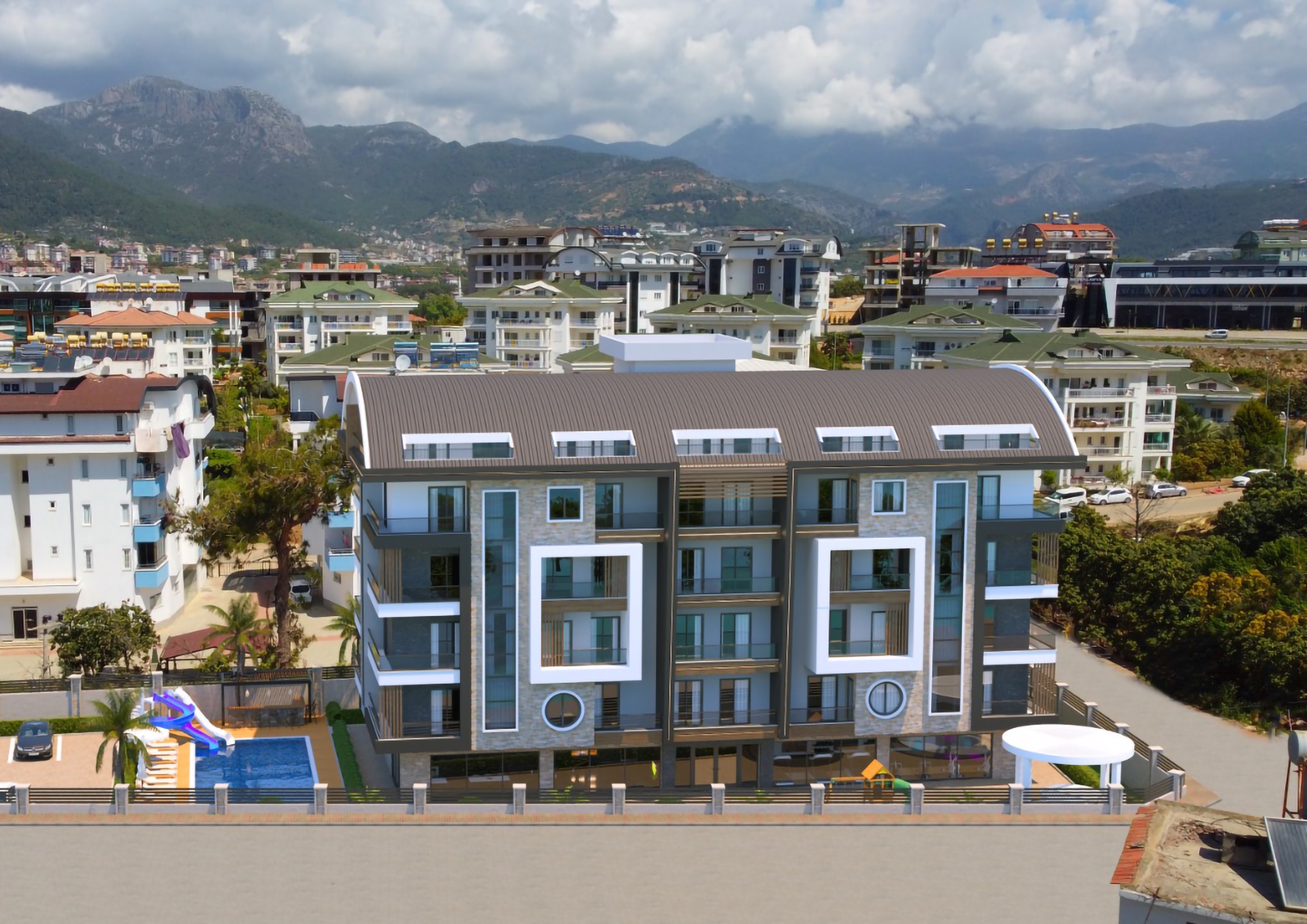 Ylellinen 1+1 Huoneisto Vuorinäköalalla, Alanya - Oba
