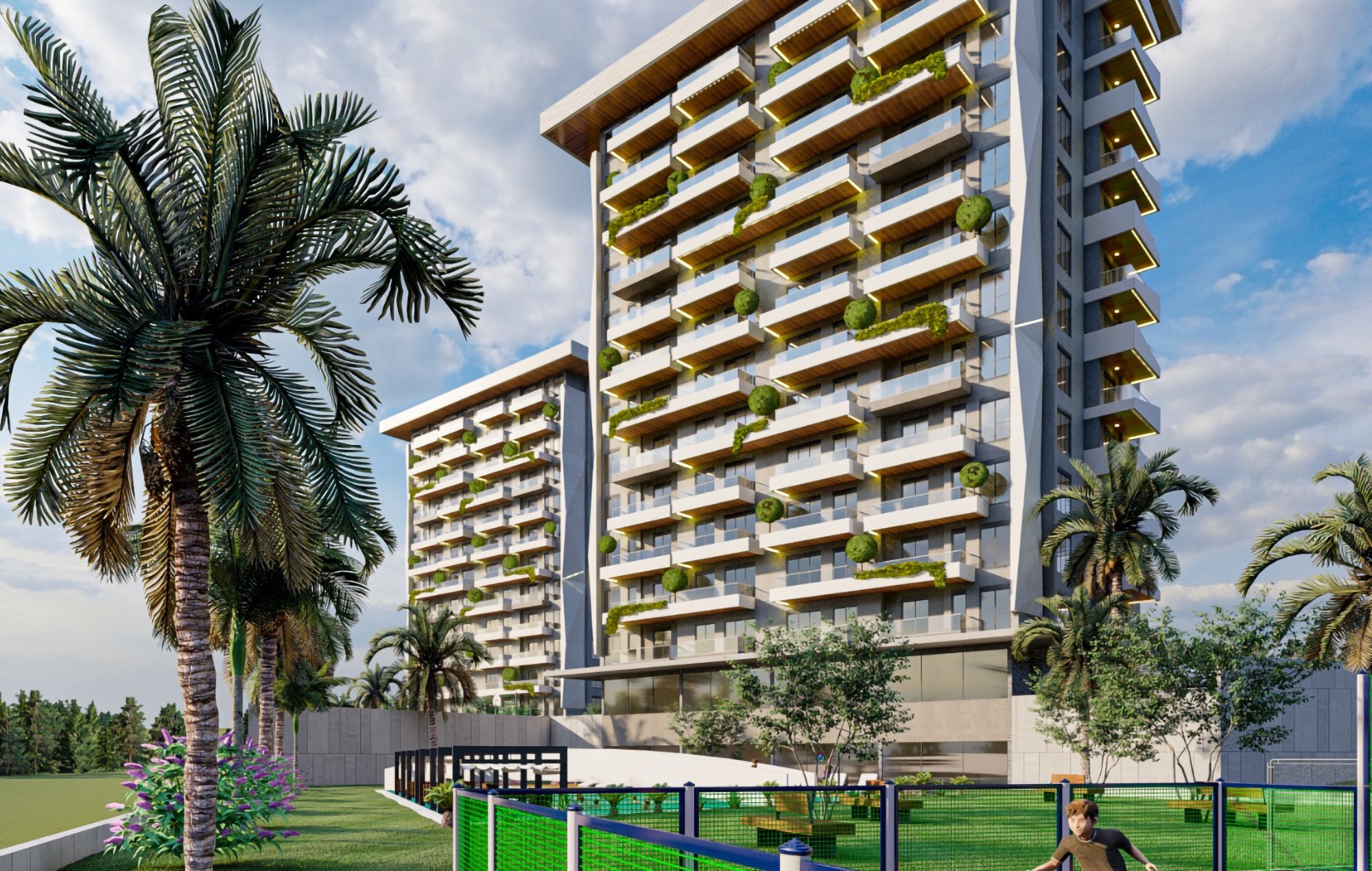 Ylellinen 1+1 asunto meri-, linna- ja vuorinäkymillä, Alanya - Mahmutlar