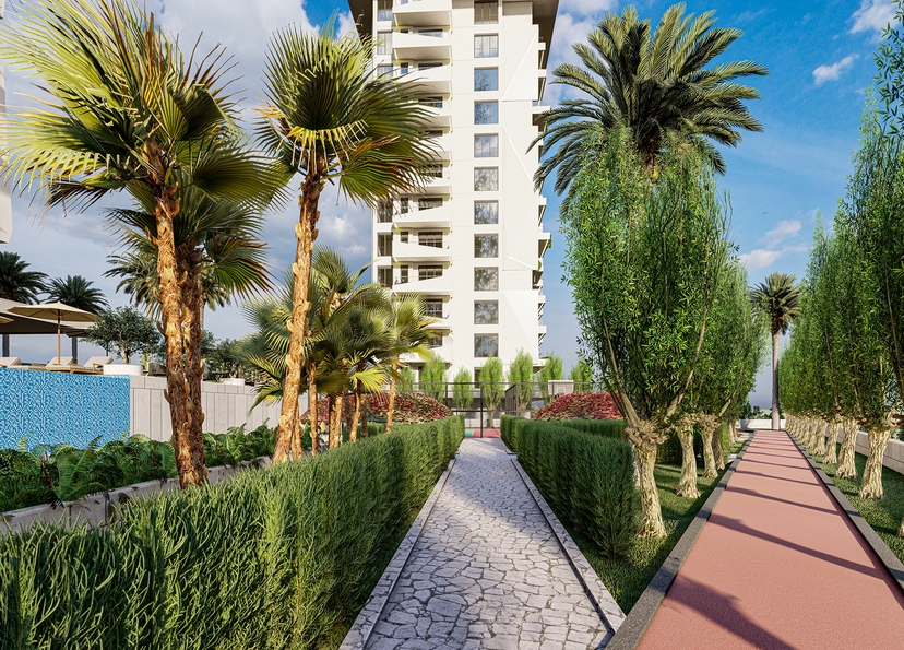 Ylellinen 1+1 asunto meri-, linna- ja vuorinäkymillä, Alanya - Mahmutlar