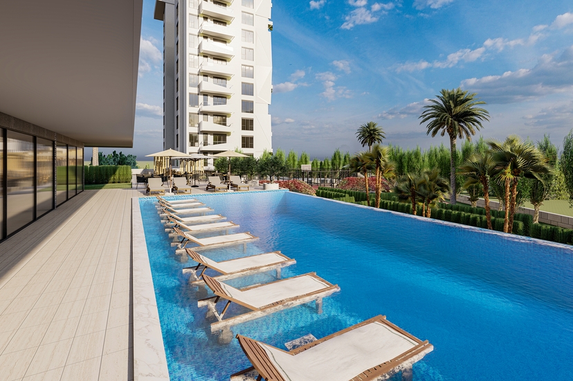 Ylellinen 1+1 asunto meri-, linna- ja vuorinäkymillä, Alanya - Mahmutlar