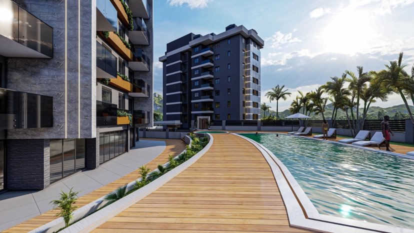 Luxury 1+1 Apartment with Mountain View in Demirtas