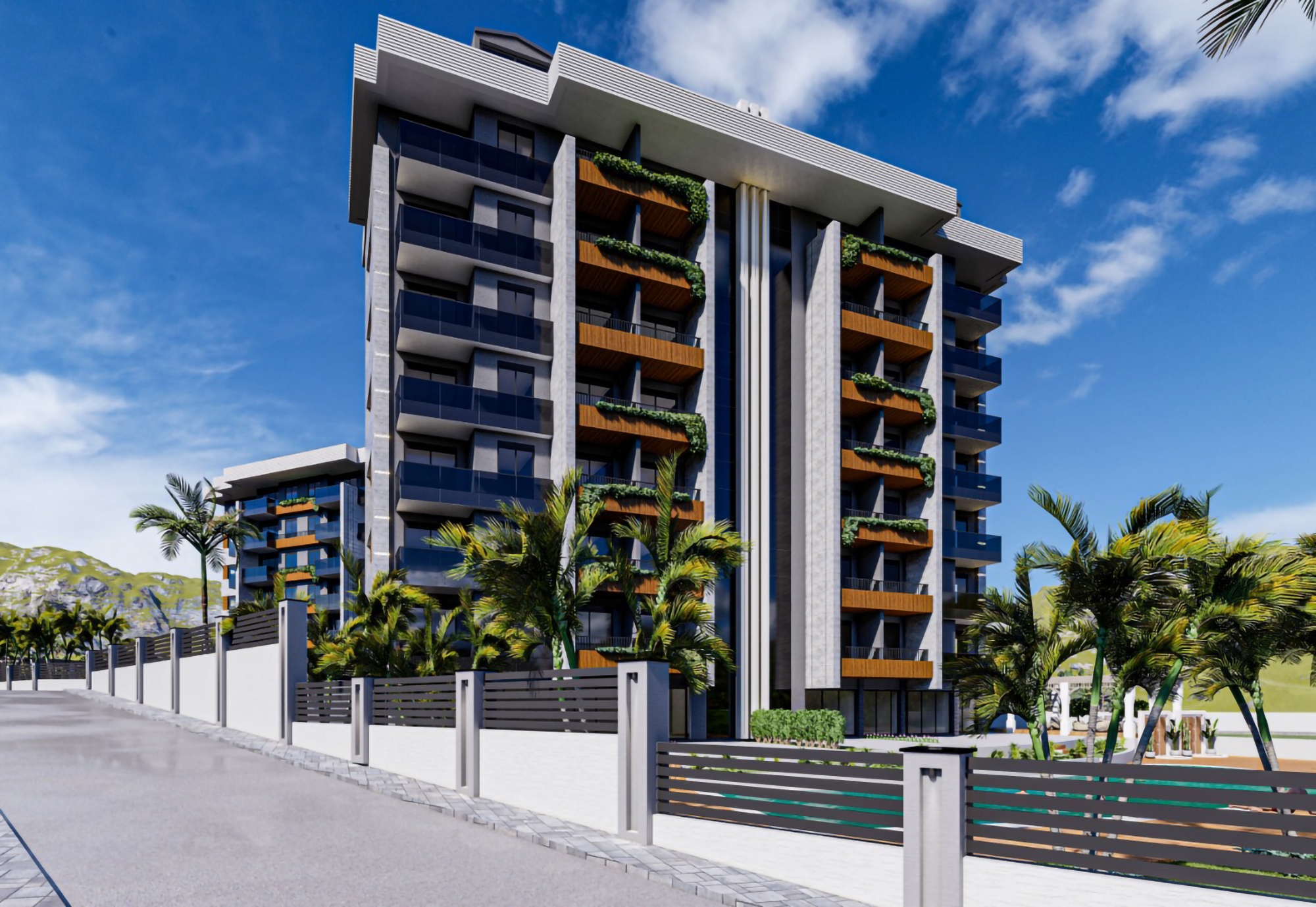 Luxury 1+1 Apartment with Mountain View in Demirtas