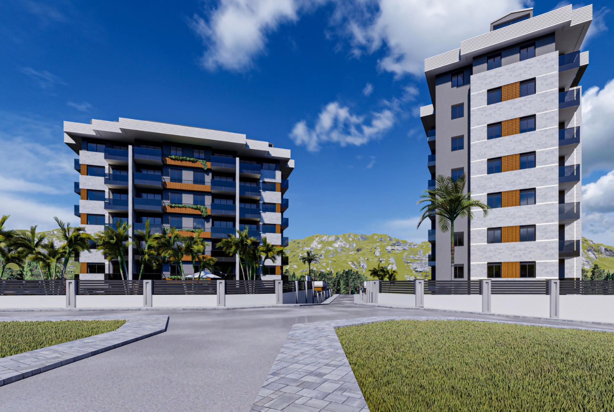 Luxury 1+1 Apartment with Mountain View in Demirtas