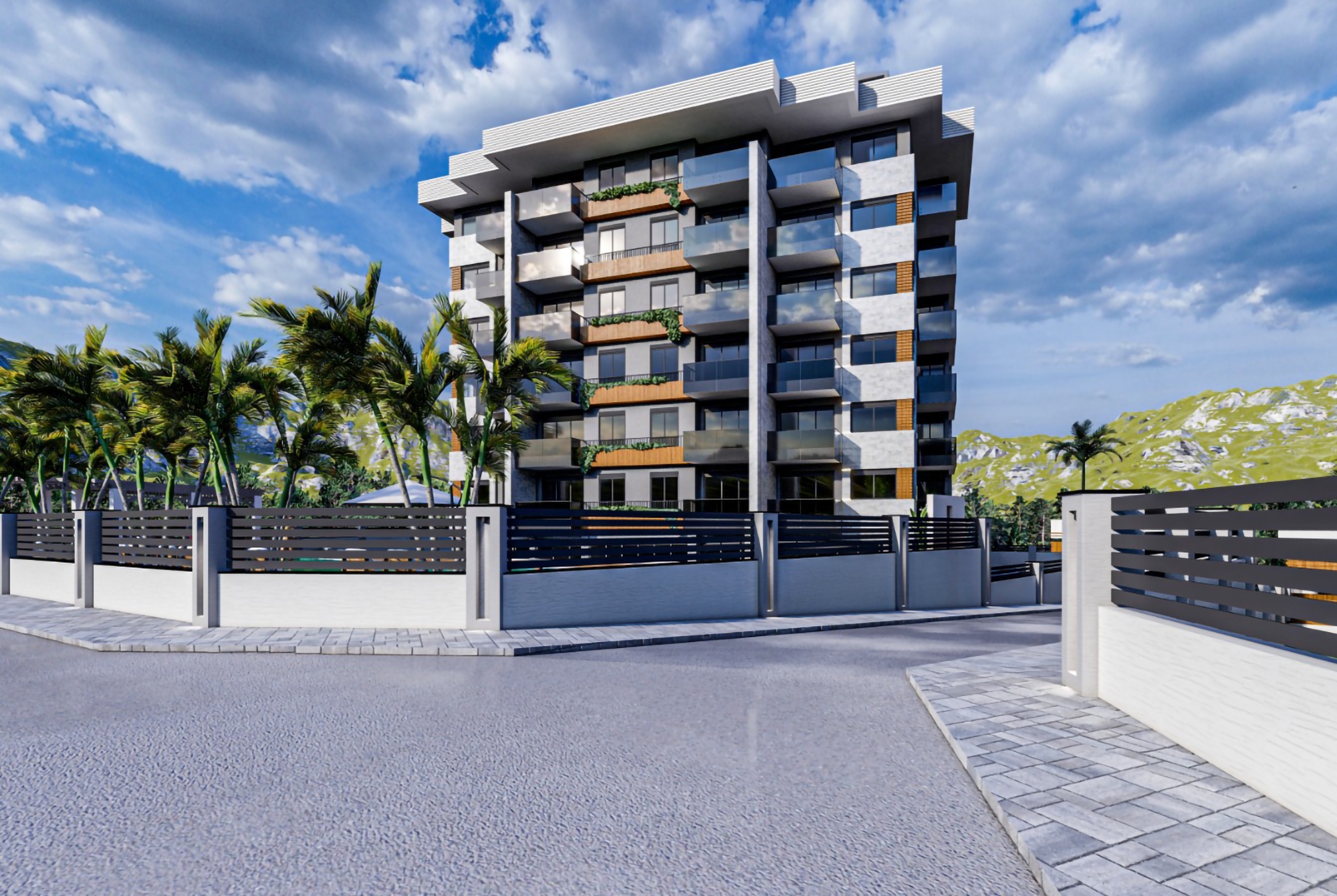 Luxury 1+1 Apartment with Mountain View in Demirtas
