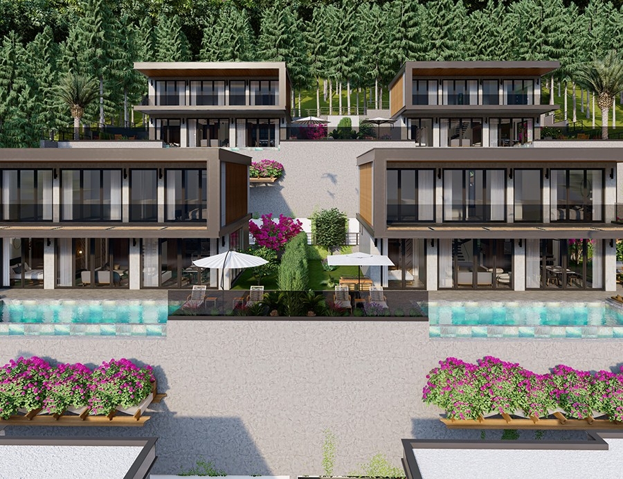 Luxurious 8+1 Villa with Stunning Views in Alanya Tepe