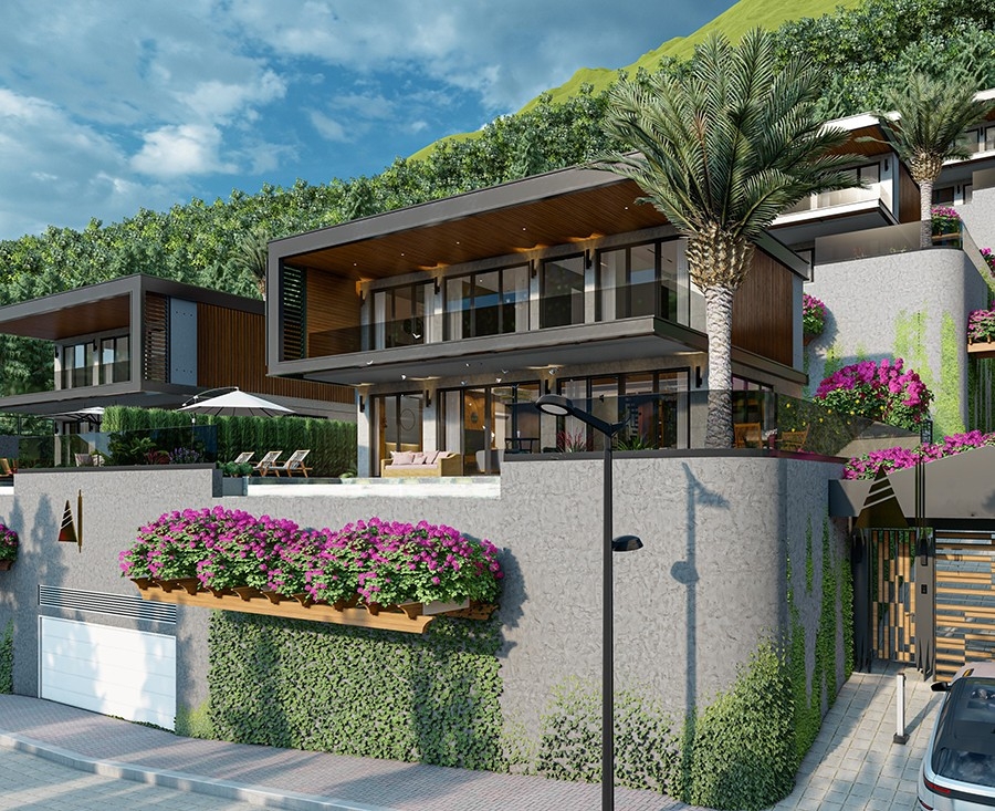 Luxurious 8+1 Villa with Stunning Views in Alanya Tepe
