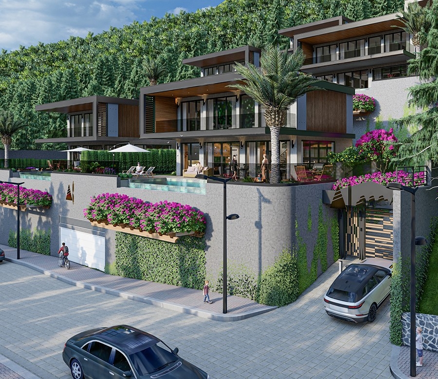 Luxurious 8+1 Villa with Stunning Views in Alanya Tepe