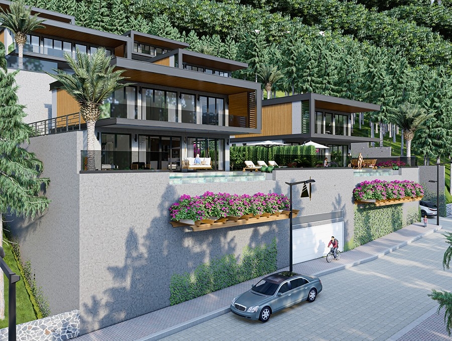 Luxurious 8+1 Villa with Stunning Views in Alanya Tepe