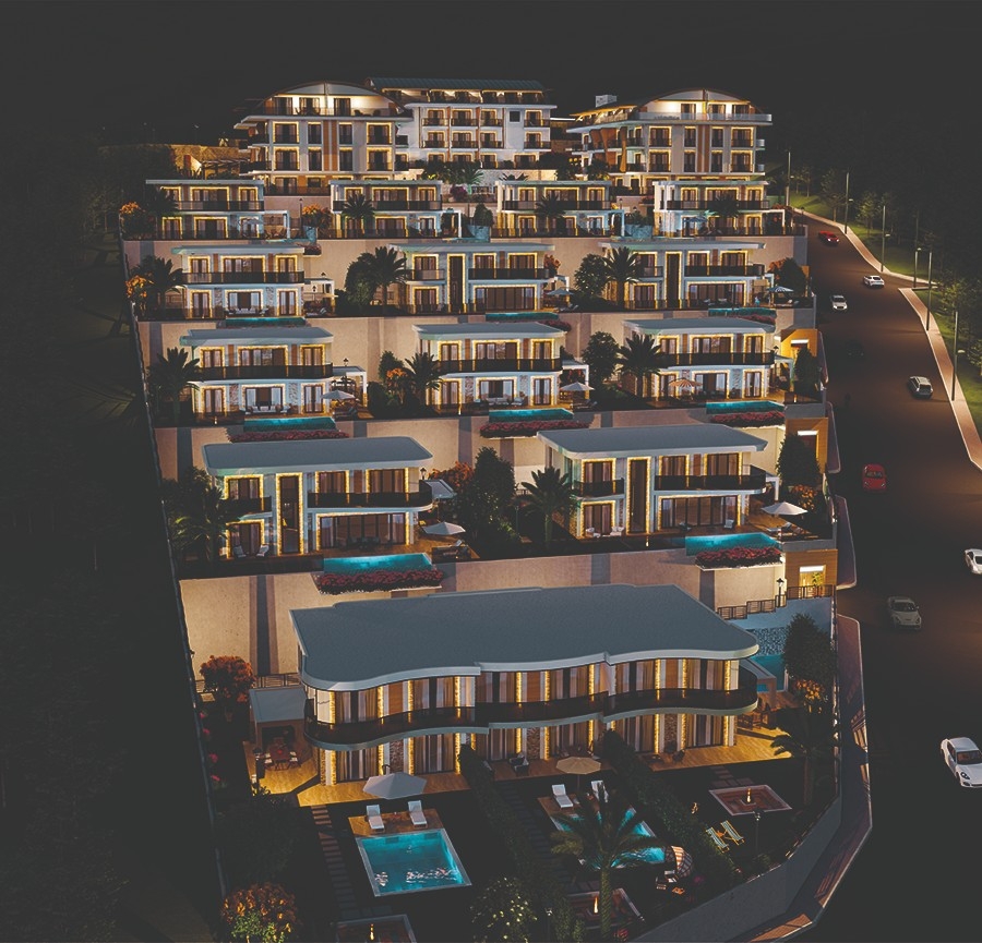 Lyxig 4+1 Villa med havs- och bergsutsikt, Alanya - Kargicak