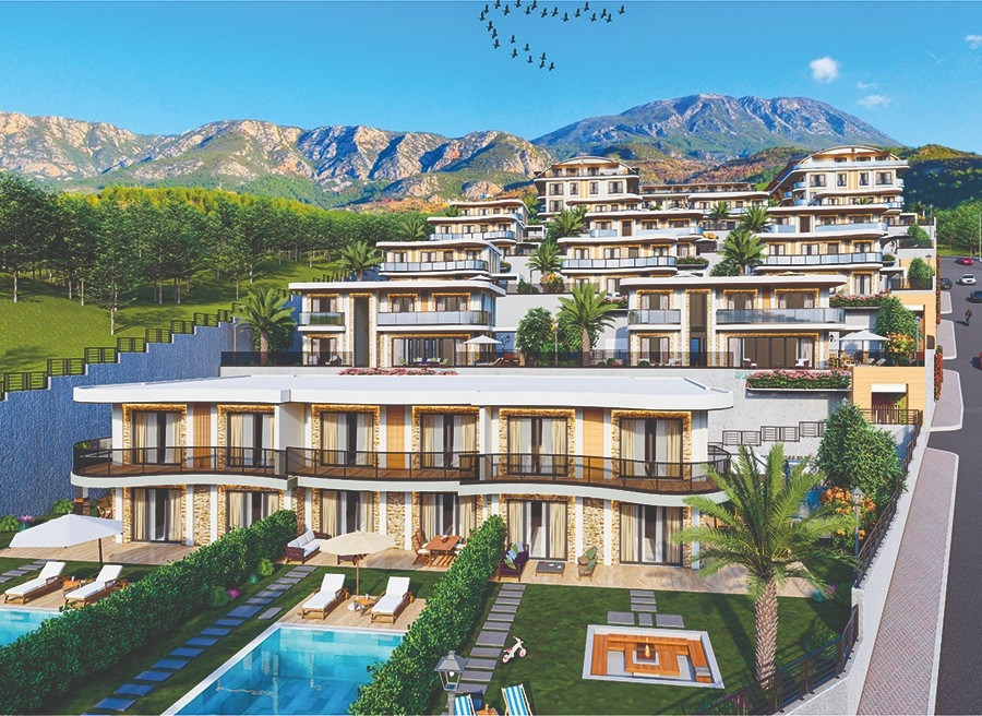 Lyxig 4+1 Villa med havs- och bergsutsikt, Alanya - Kargicak