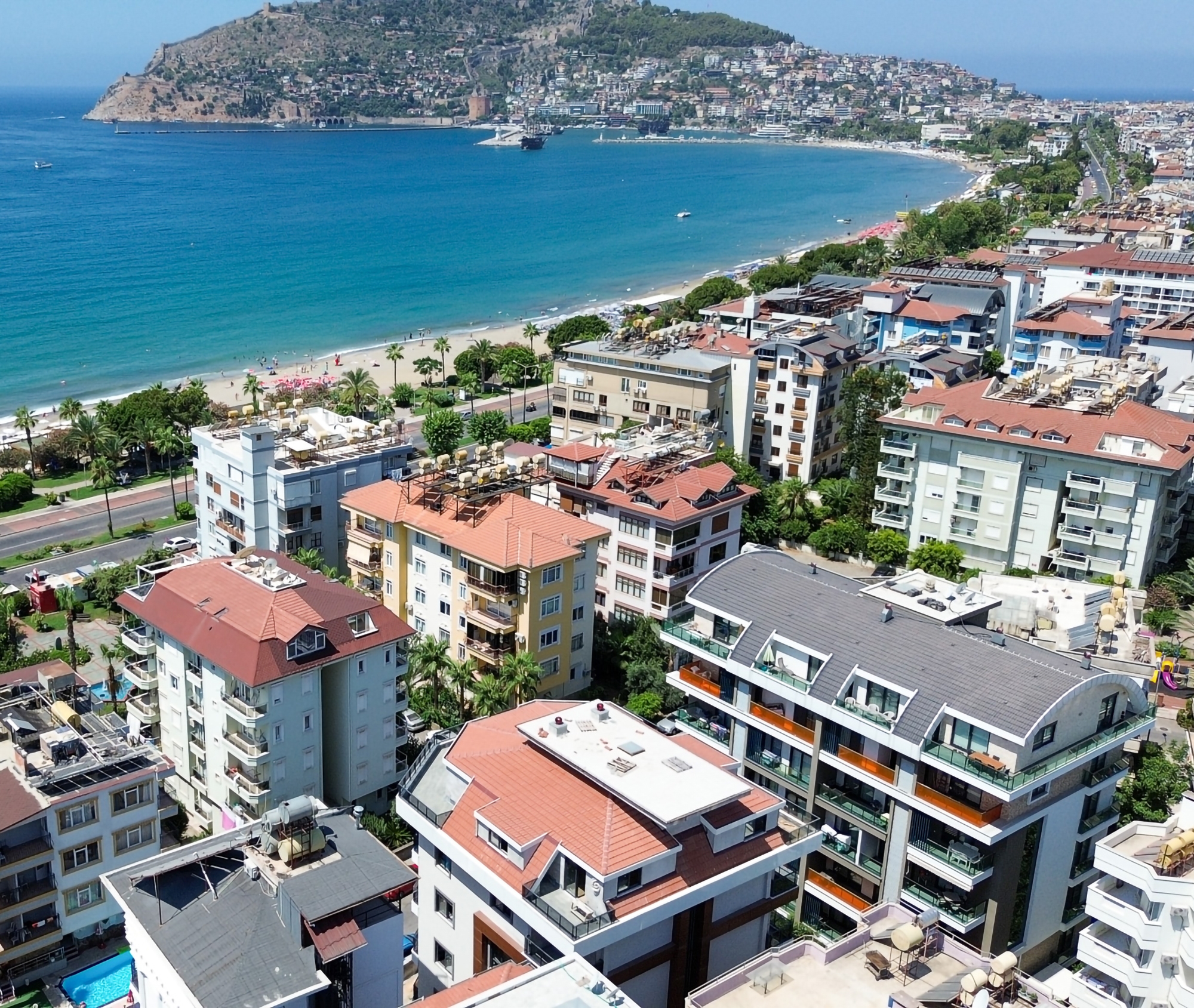 Luxuriöses 4+1 Apartment mit atemberaubendem Ausblick, Alanya Zentrum
