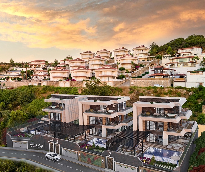 Luxury villa with sea and landscape view coming soon in Alanya