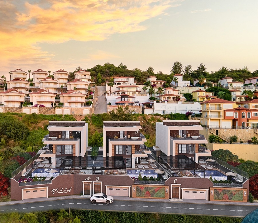 Luxury villa with sea and landscape view coming soon in Alanya