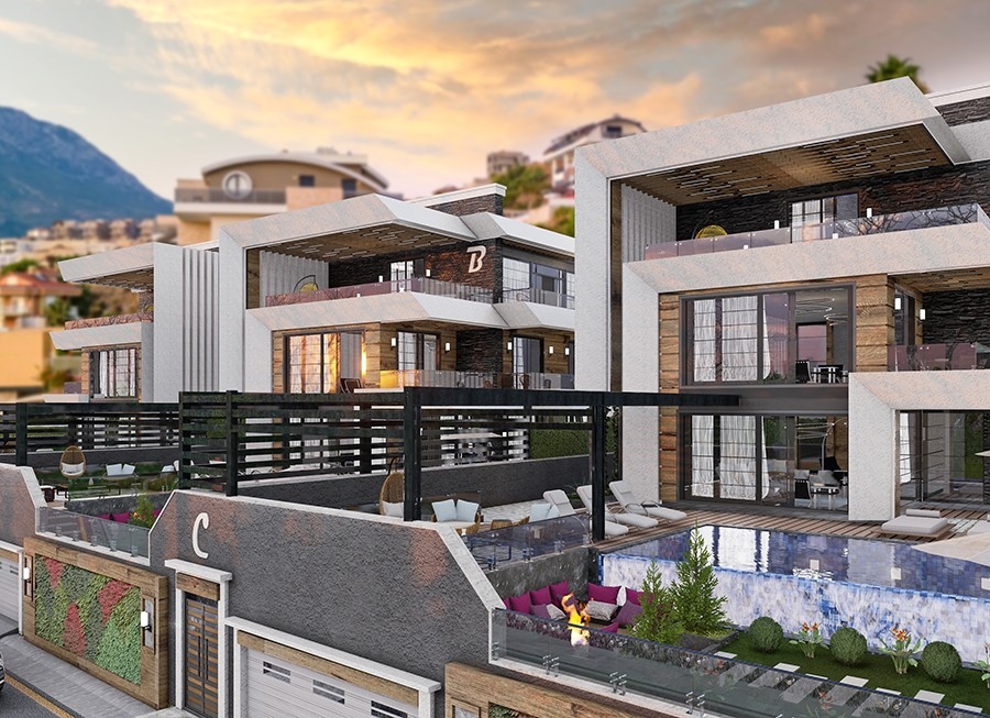 Luxury villa with sea and landscape view coming soon in Alanya