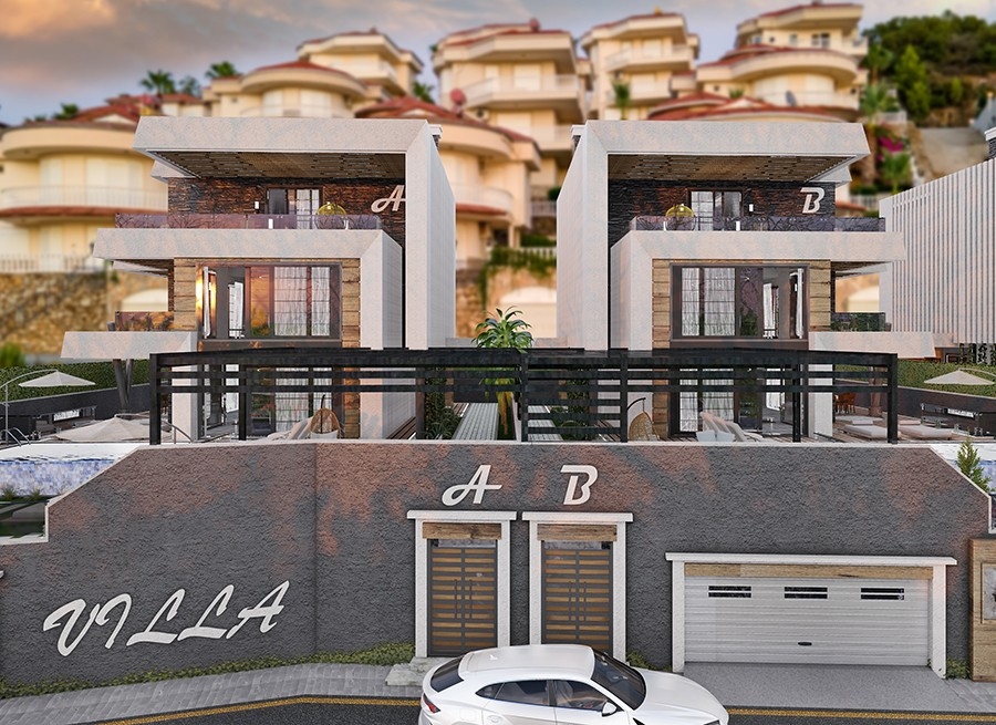 Luxury villa with sea and landscape view coming soon in Alanya