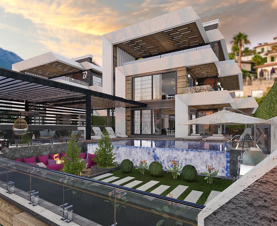 Luxury villa with sea and landscape view coming soon in Alanya