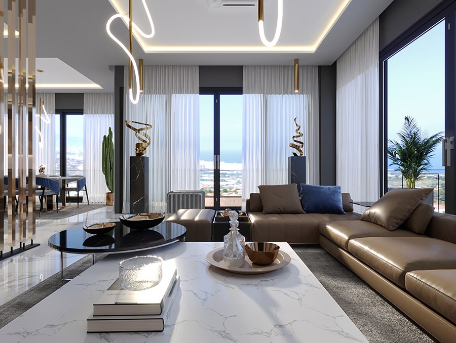 Luxury villa with sea and landscape view coming soon in Alanya