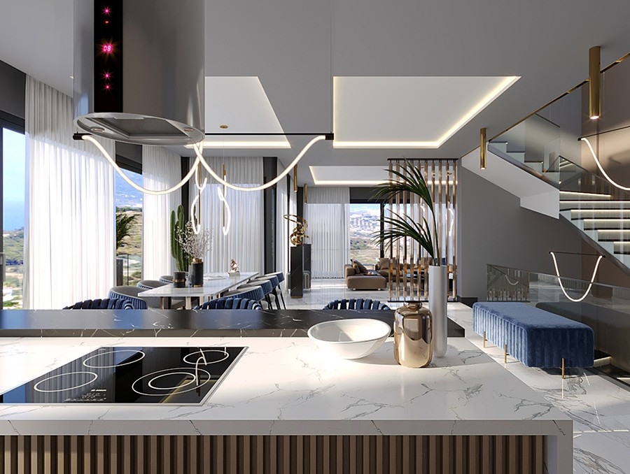 Luxury villa with sea and landscape view coming soon in Alanya