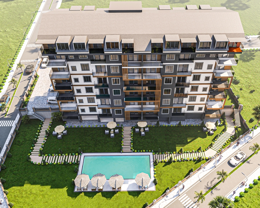Modern 1+1 Apartment with Mountain Views, Alanya - Gazipasa