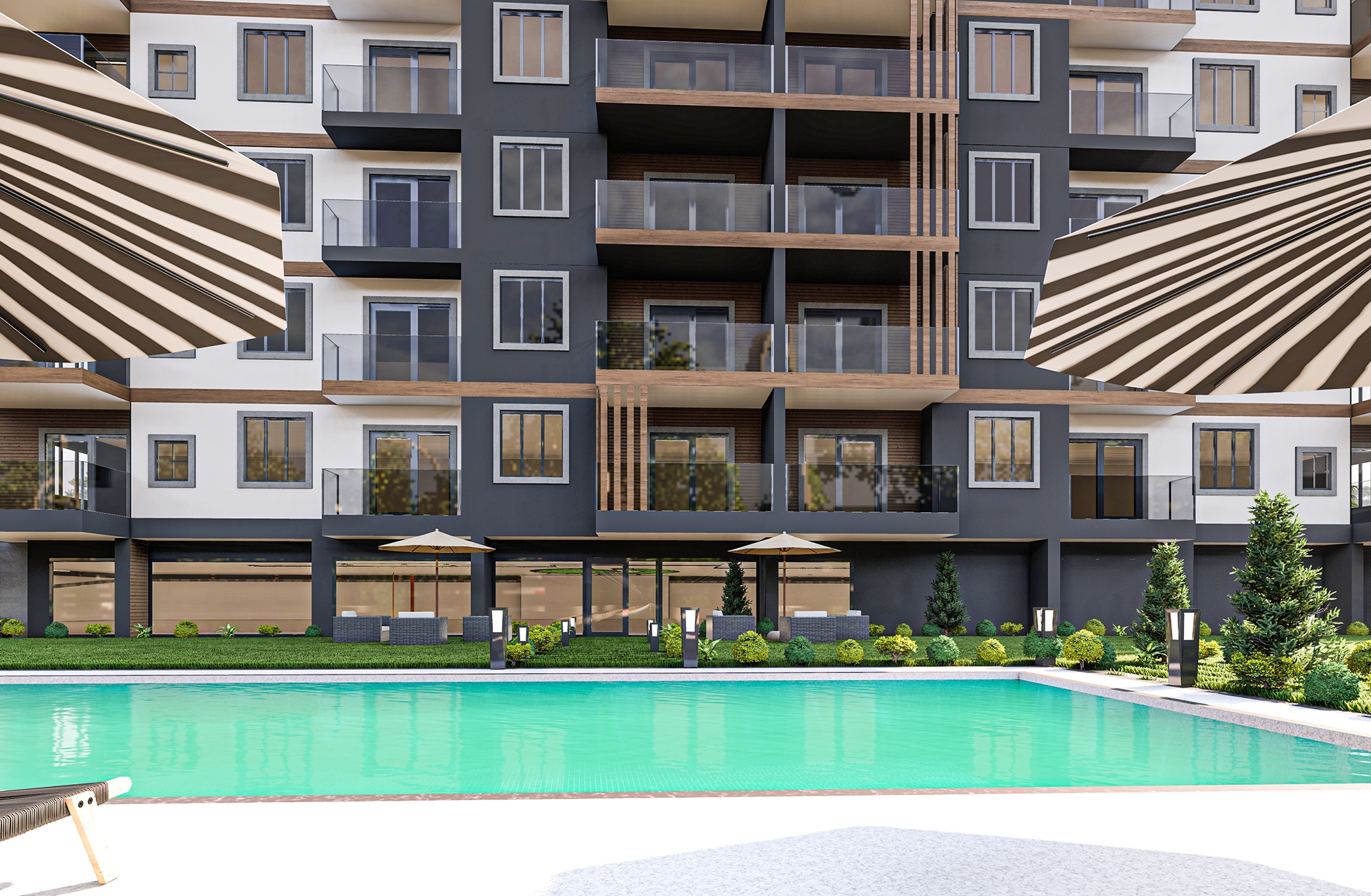 Modern 1+1 Apartment with Mountain Views, Alanya - Gazipasa