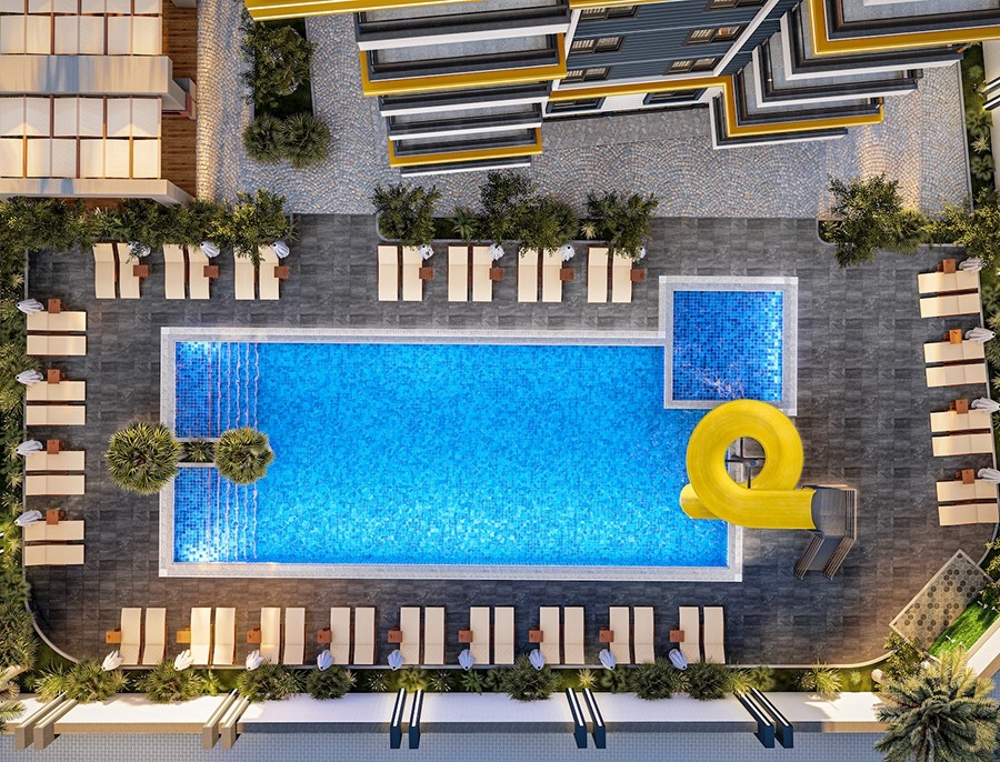 Newly built 1+1 apartment for sale in Alanya