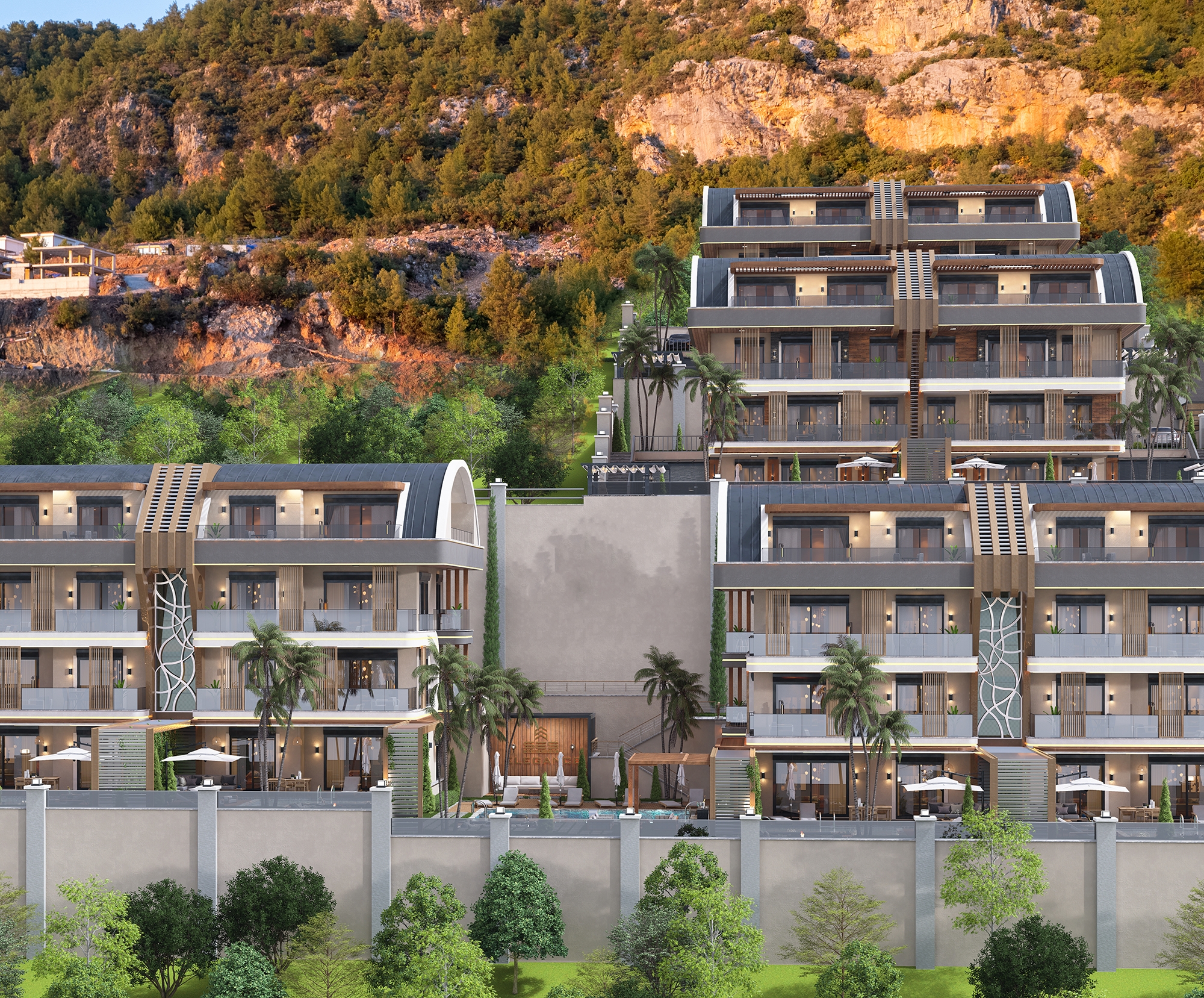 Luksus 4+1 Villa med Hav, Borg og Bjergudsigt i Alanya Tepe