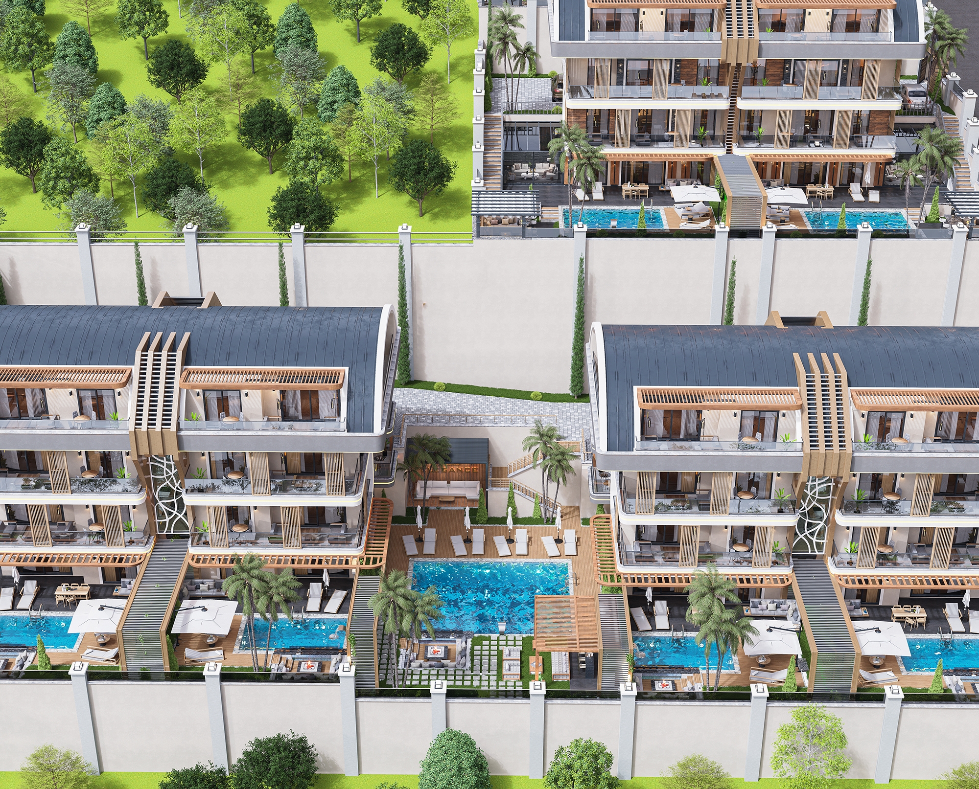 Luksus 4+1 Villa med Hav, Borg og Bjergudsigt i Alanya Tepe