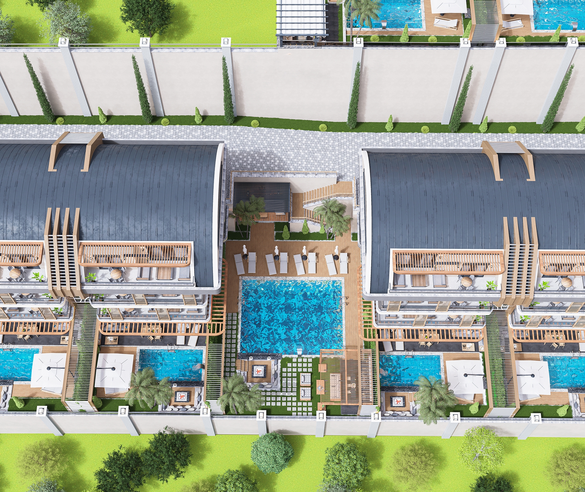 Luksus 4+1 Villa med Hav, Borg og Bjergudsigt i Alanya Tepe