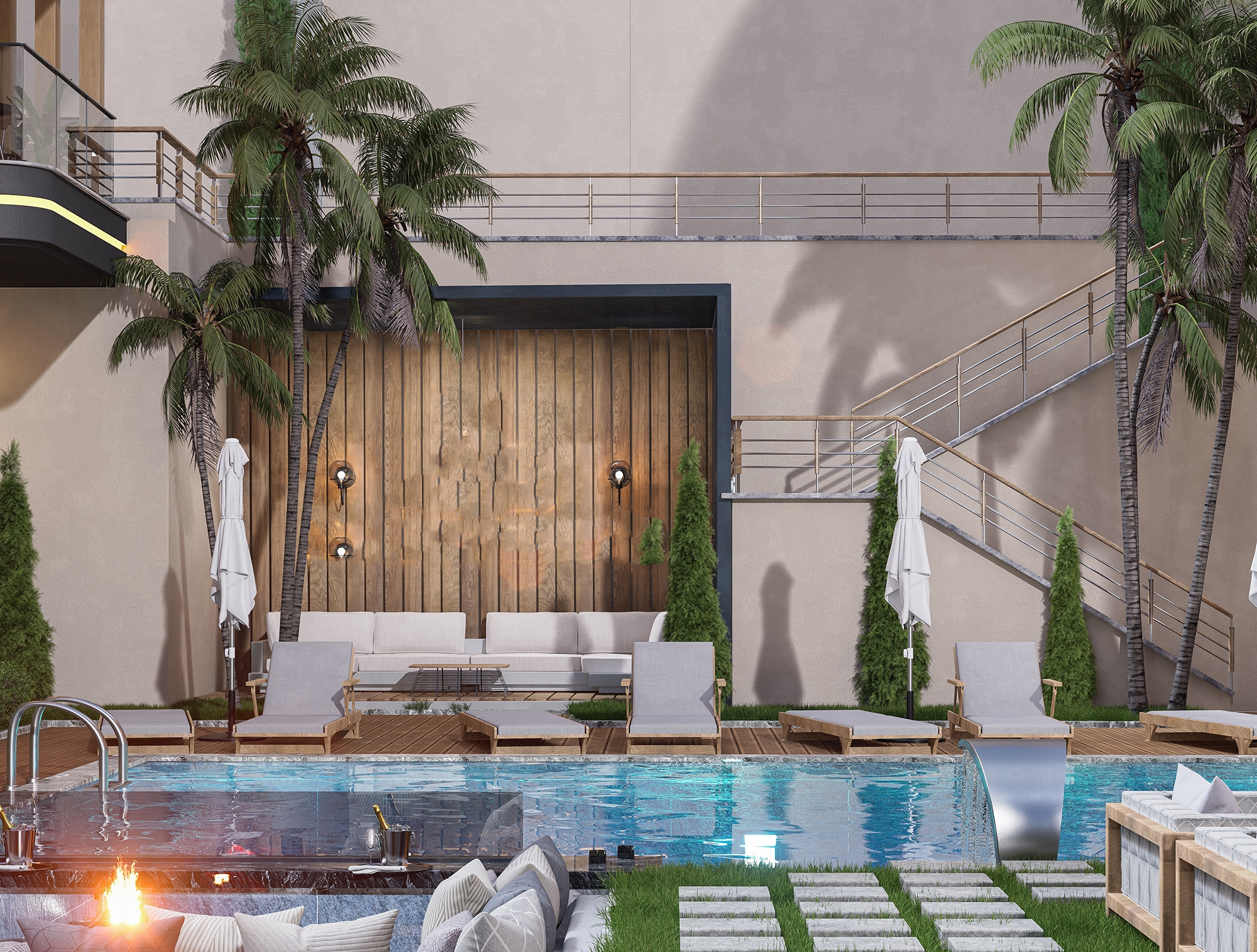 Luksus 4+1 Villa med Hav, Borg og Bjergudsigt i Alanya Tepe