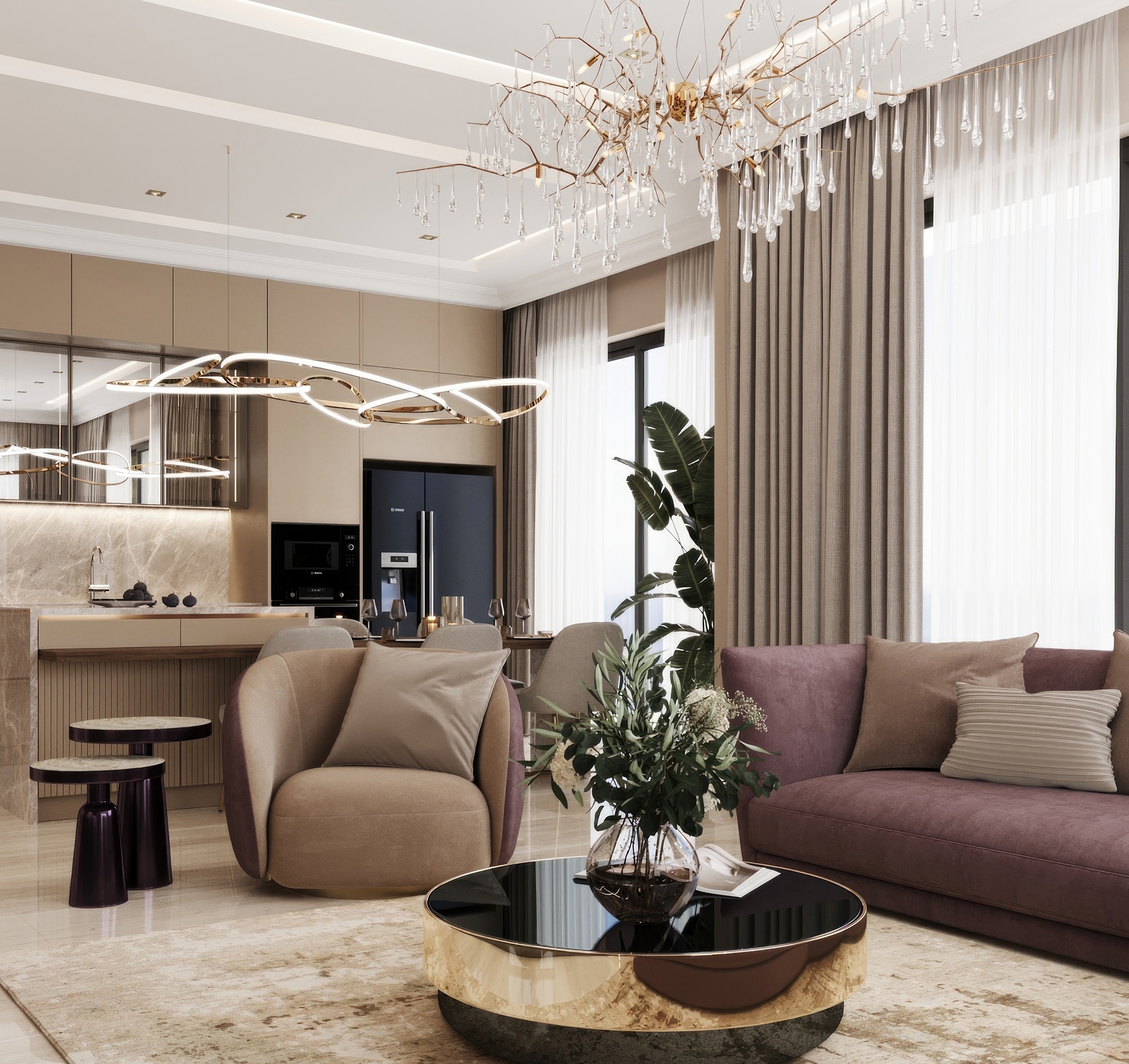 Luksus 4+1 Villa med Hav, Borg og Bjergudsigt i Alanya Tepe