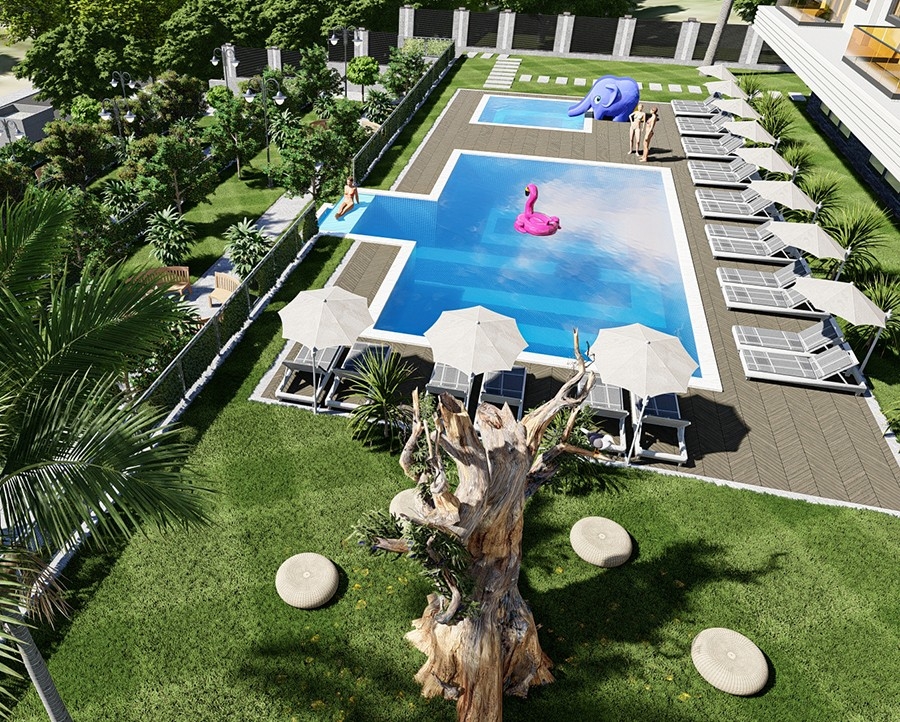 Luxury 1+1 Apartment with Mountain View in Payallar